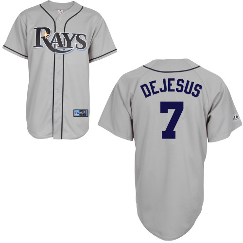 David DeJesus #7 mlb Jersey-Tampa Bay Rays Women's Authentic Road Gray Cool Base Baseball Jersey
